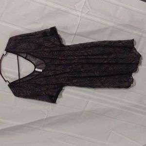 Xhilaration sheer paisley blouse, cover up, size Medium